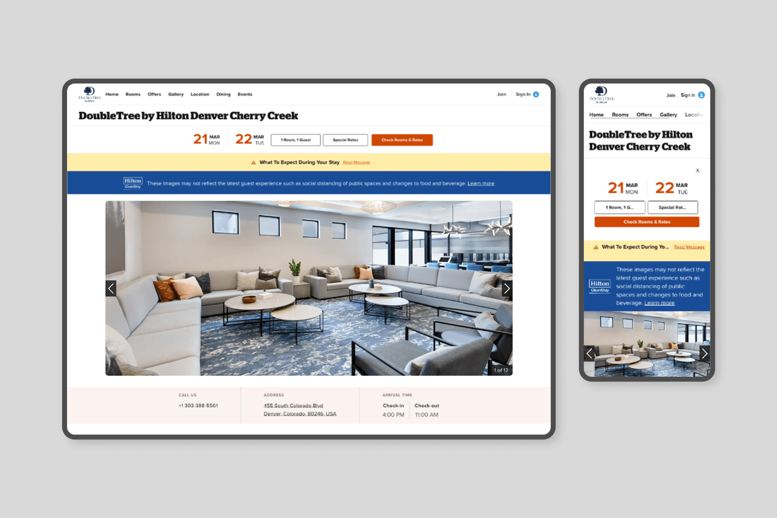 Before and after comparison