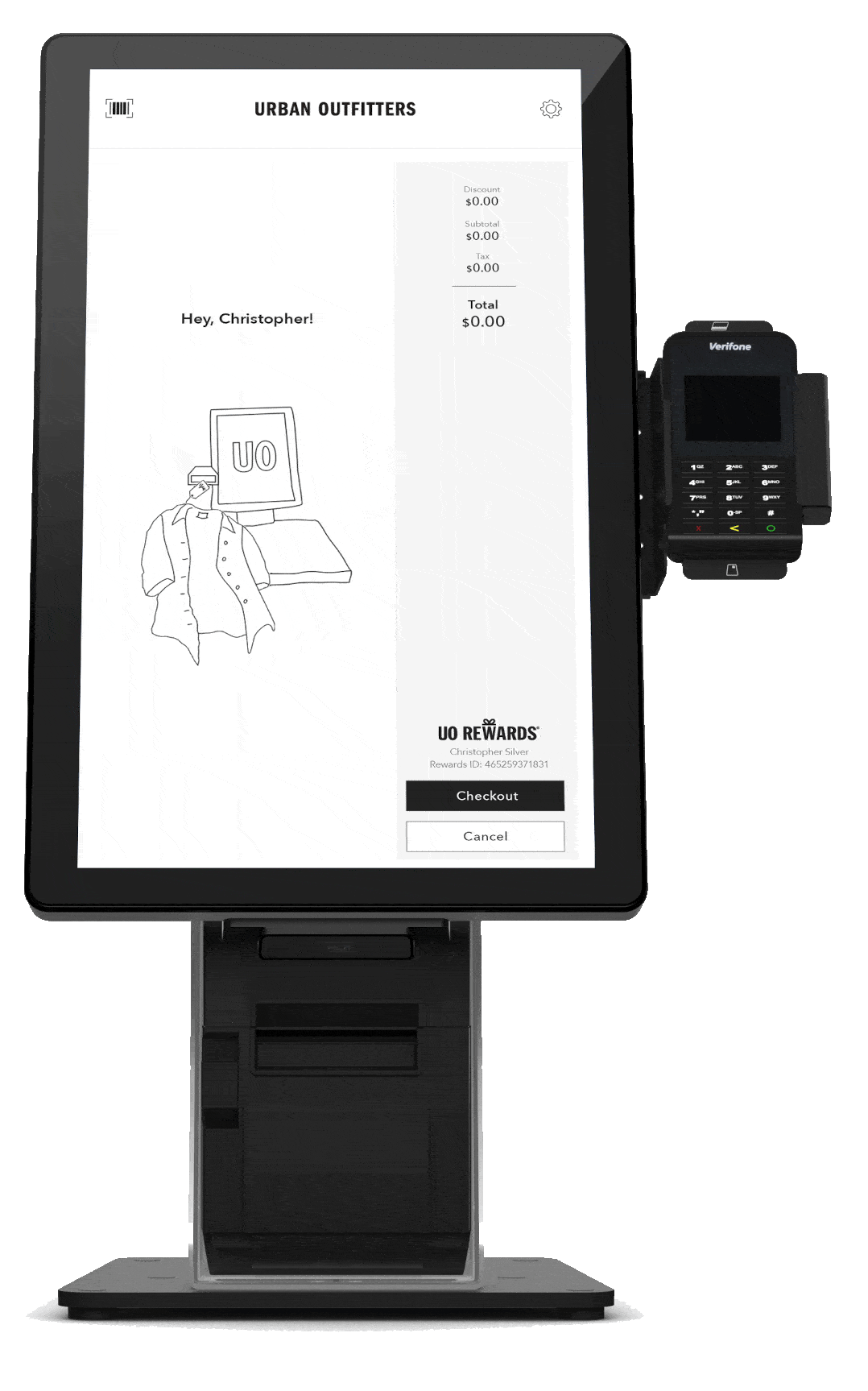 Urban Outfitters self checkout center